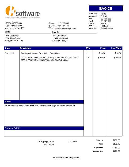 Free Invoice Template For Mac from www.commercepk.com