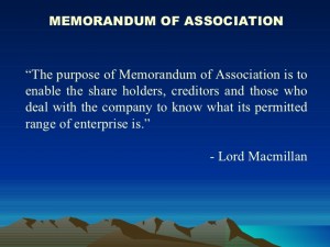 memorandum of association