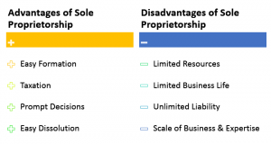 advantages and disadvantages of sole proprietorship