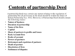 partnership deed