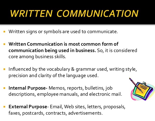 define written communication essay